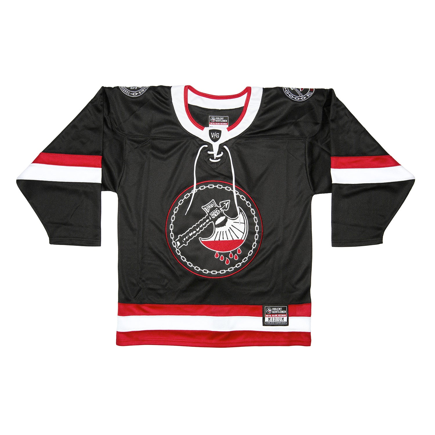 Metal Blade Records Axe Logo Hockey Jersey Hockey Jerseys