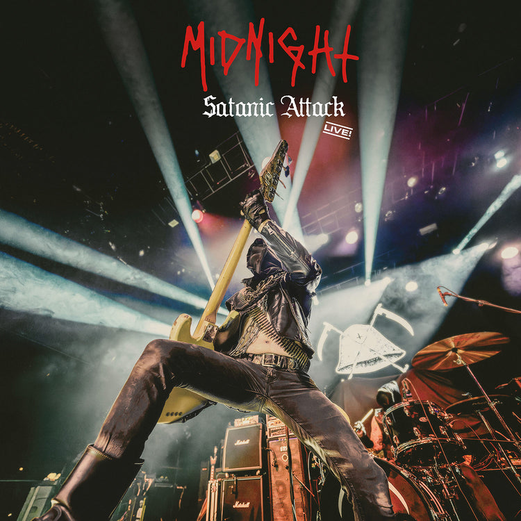 Midnight "Satanic Attack Live! (Blue / White / Black Melt Vinyl)" 12"