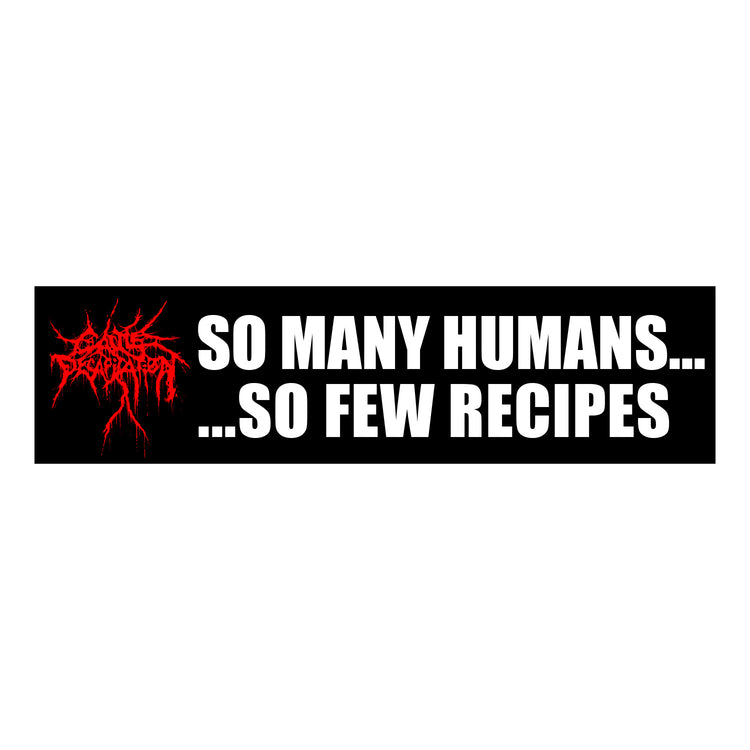 Cattle Decapitation "So Many Humans... So Few Recipes" Stickers & Decals