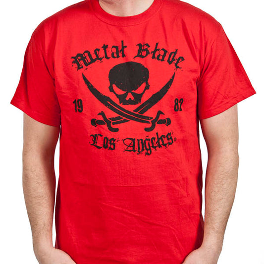 Metal Blade Records "Pirate Logo Black on Red" T-Shirt